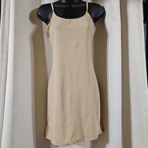 SKIMS Fits Everybody Slip Dress‎ Beige Nude Womens Size Large Short Shapewear